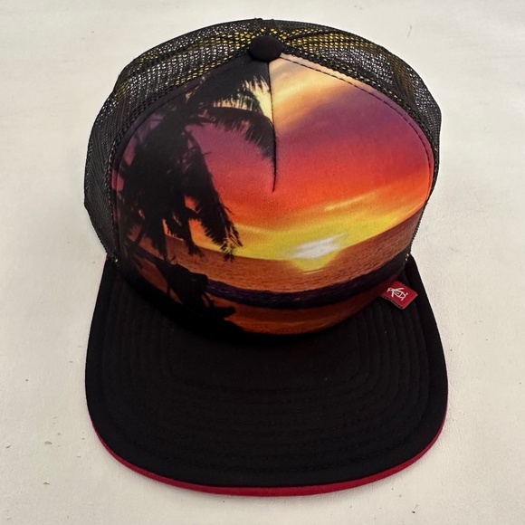 Original Pinguin Black Multicolor Trucker Hat Cap One Size - Picture 1 of 5